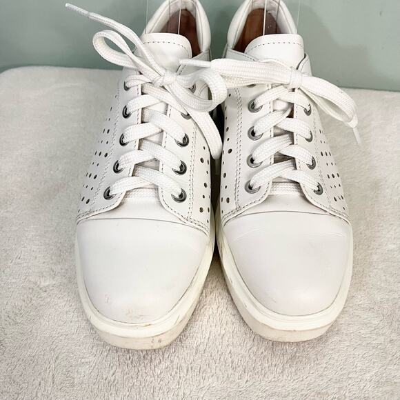 Linea Paolo Sneakers Women 5M White Leather Oxford Kendra Platform Perforated - Picture 10 of 12